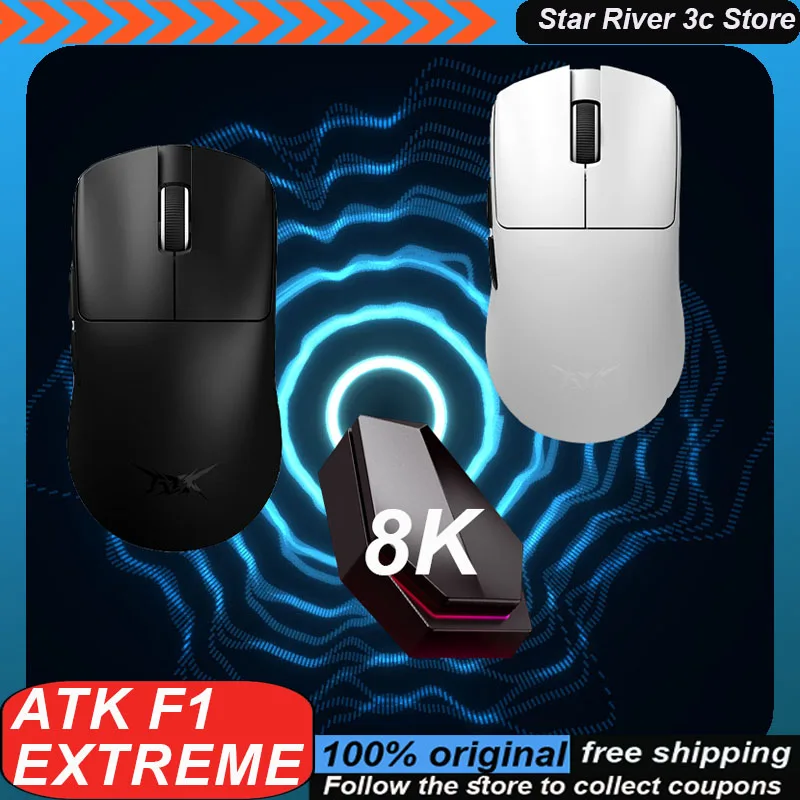 

Atk Blazing Sky F1 Extreme Mouse Wireless Dual Mode 8k Low Delay Paw3950 Ultra Sensor Lightweight Customized Gaming Mouse