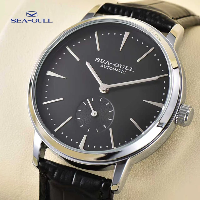 New Seagull Mechanical Watch Business Automatic Men's Watch Luxury Date Genuine Leather Strap Valentine's Day Men's Watch