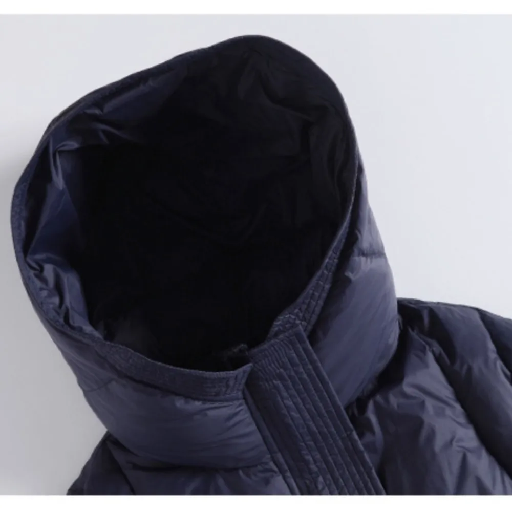 New Johnature Women Winter White Down Coats Warm Solid Color Zipper Hooded Long Sleeve Loose Female Down Coats