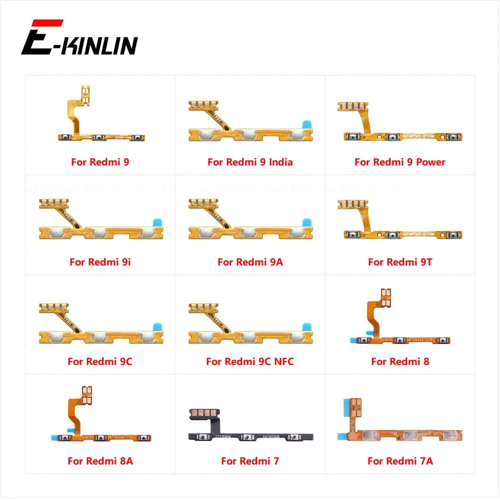 

Power ON OFF Mute Switch Control Key Volume Button Flex Cable For XiaoMi Redmi 9i 9A 9T 9C NFC 9 Power India 8 8A 7 7A