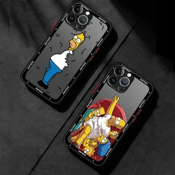 Armor Shockproof Case for iPhone 17 14 Pro Max 13 XS X 7 8 Plus XR SE 11 Pro 15 Pro 12 Mini The Simpsons Cute Cover