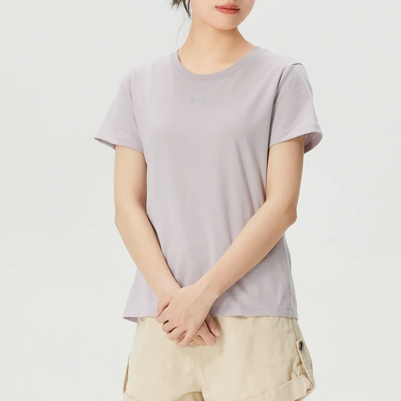 Camiseta Under Armour para mujer, ropa deportiva, camiseta para correr, cómoda, transpirable, ropa de entrenamiento físico, manga corta 1387316-009