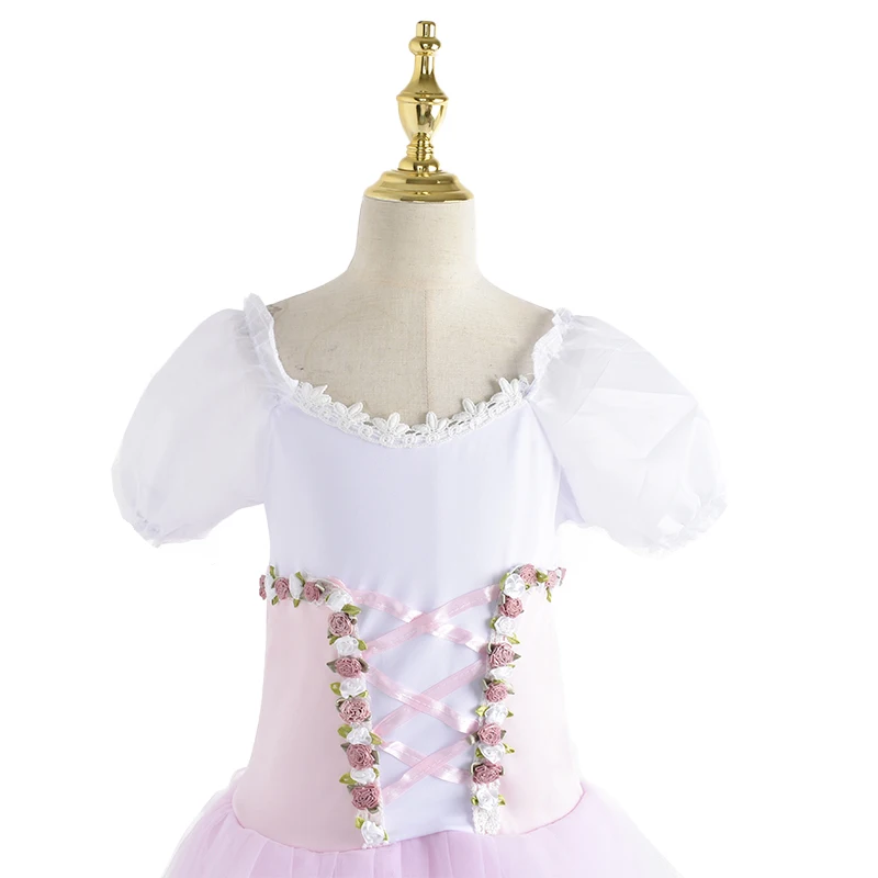 Bambini lungo vestito da balletto prestazioni abbigliamento ragazze blu viola balletto Tutu gonna costumi di danza del ventre professionale Top in velluto