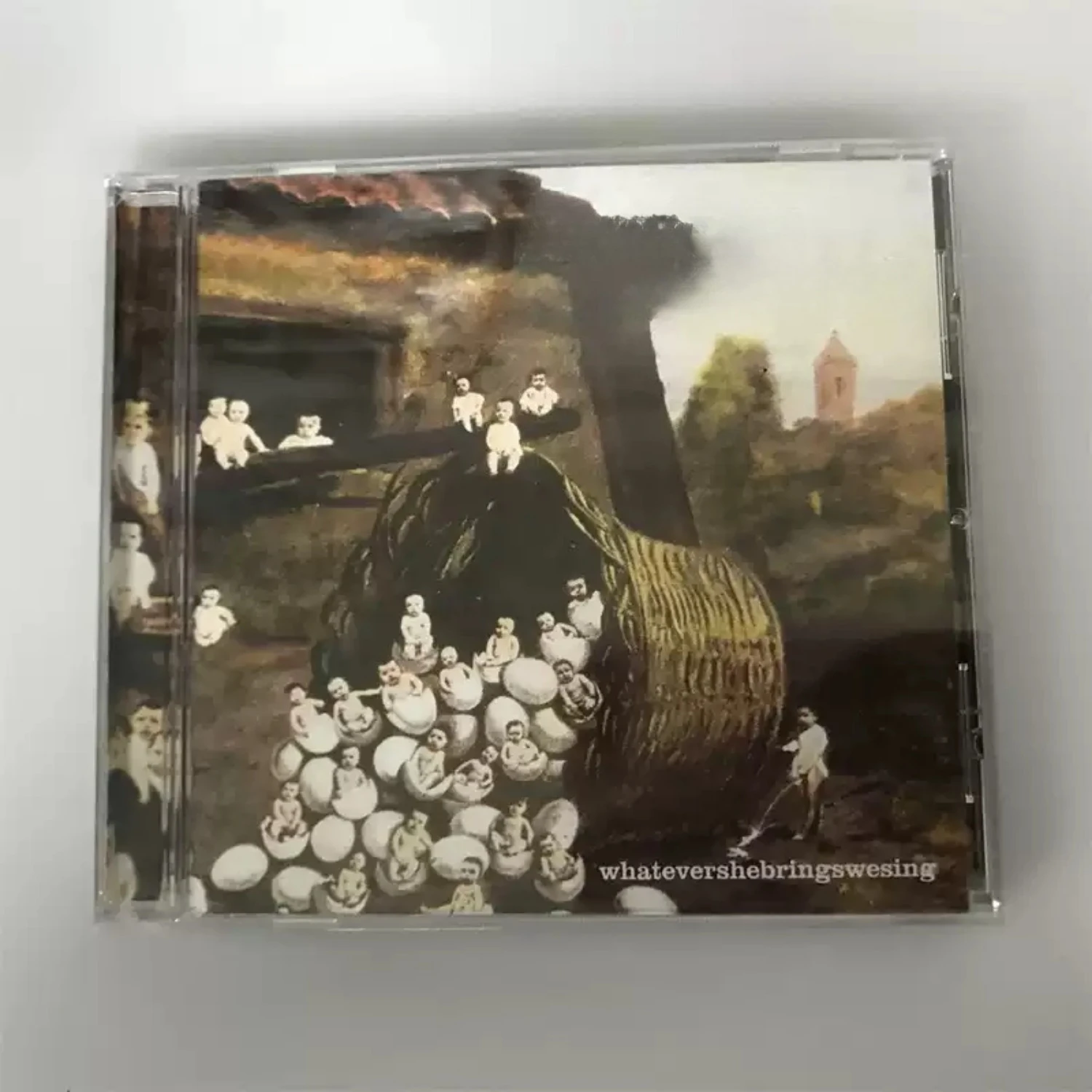 

Vintage Psychedelic Folk CD Old European Countryside Surreal Doll & Egg Collage Art Cover Premium Collectible Progressive Disc