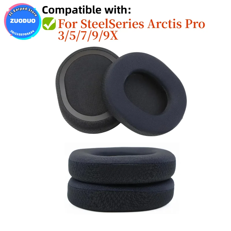 

Replacement Sponge Ear Pads Headband Cushion Muffs for SteelSeries Arctis Pro 3/5/7/9/9X Headphone Earpads Sleeves Head beam