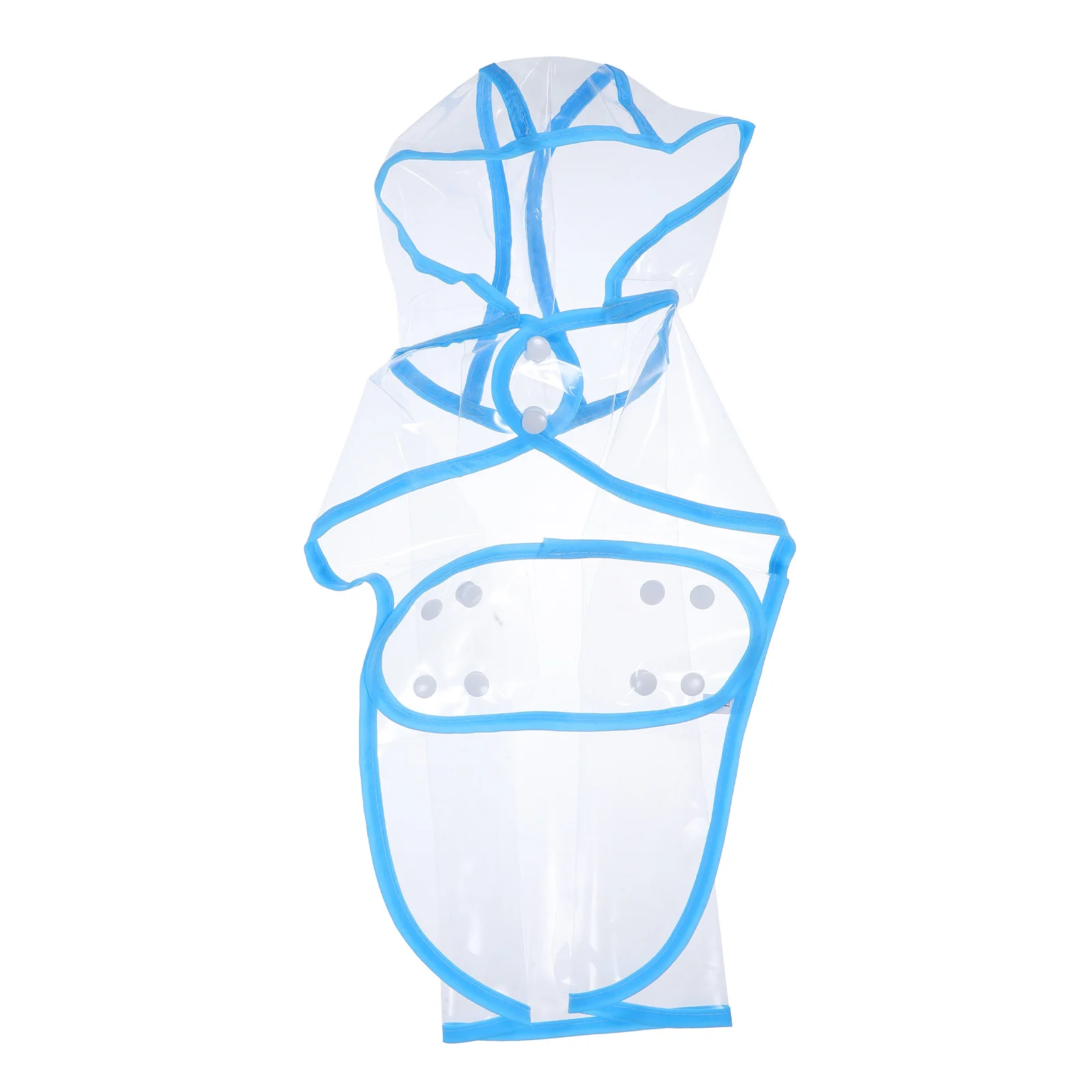 

Puppy Raincoat Waterproof Transparent Small Dog Cat Pet Rainwear Clothes Packable Lightweight Designer Rain Poncho Size L Blue