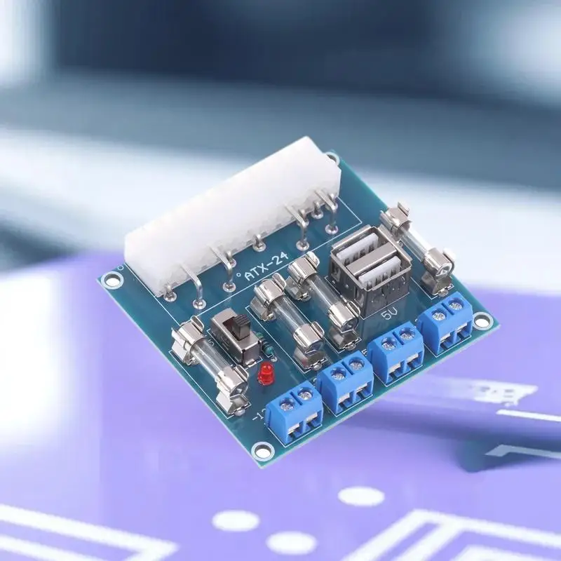 △ 1 Piece Power Adapter Supply Test Module Power Supply Circuit Outlet Module HU-M28W Desktop PC Power ATX Transfer Board