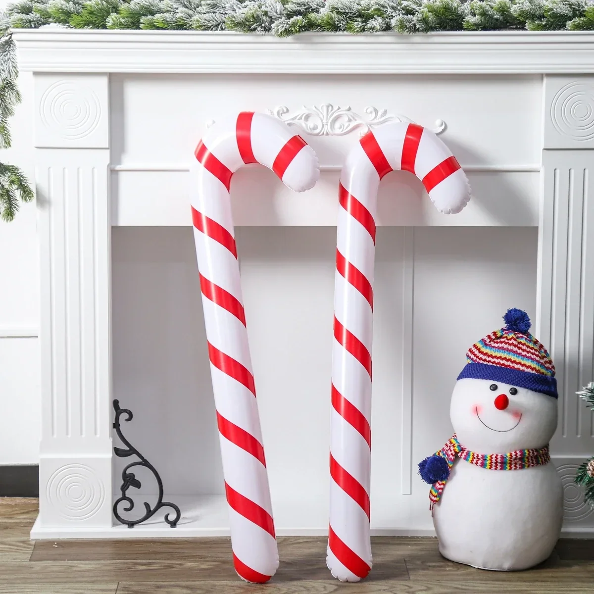 Image of 1-5 Stück aufblasbare Weihnachtszuckerstangen, Weihnachtsdekoration 2026, Weihnachtsdeko für Zuhause, Weihnachten 2026, Navidad, Natal