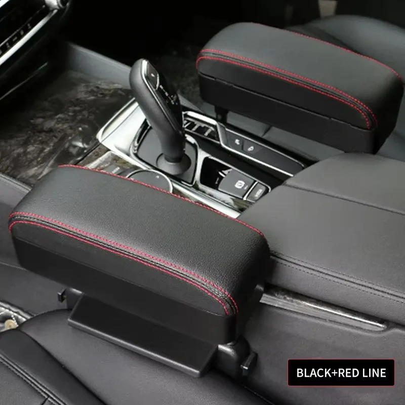 صندوق مسند ذراع السيارة من الجلد العالمي منظم فجوة المقعد الأمامي مع حامل أكواب للتخزين ملحقات السيارة الداخلية