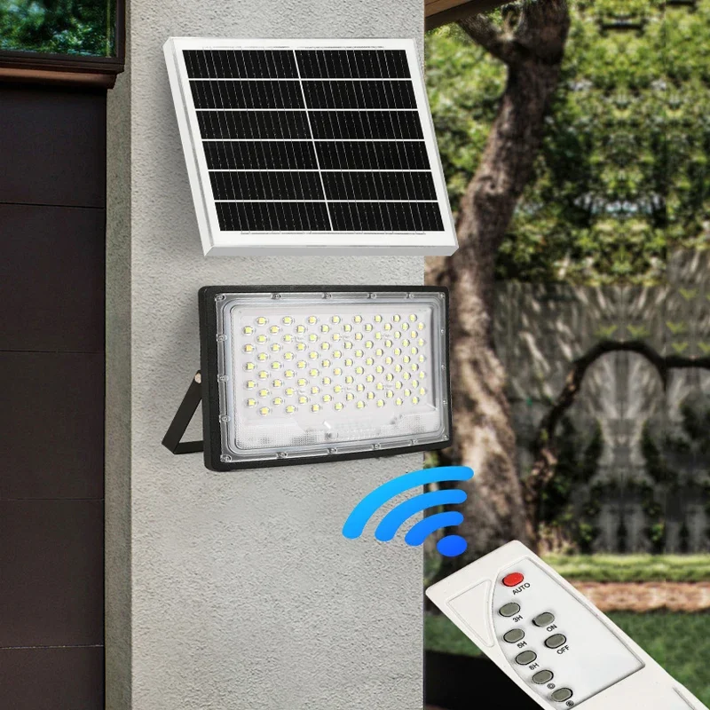 Luz solar ao ar livre do pátio, iluminação automática, luz de projeção solar ao ar livre, carregamento LED, na escuridão, novo