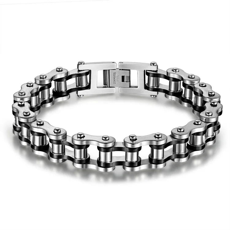 4 color Punk Rock 316L Stainless Steel Biker Mens Bracelet Link Chain Motorcycle Bike Bicycle Chain Bracelets Bangles Jewelry