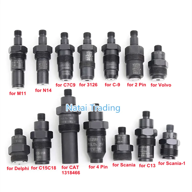 

Diesel Common Rail Injector Opening Pressure Test Tool Nozzle Adaptor for CAT C7 C12 C13 Cummnins M11 N14 Volvo Scania Hyundai