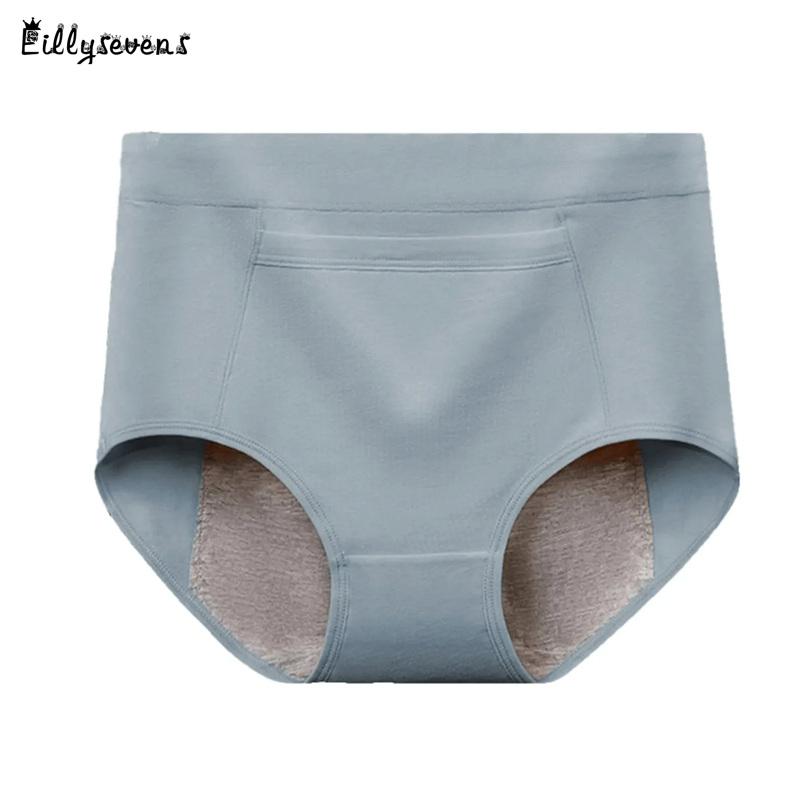 Women'S Menstrual Panties Simple Solid Color High Waist Cotton Panties Large Size Comfortable Soft Fully Covered Panties