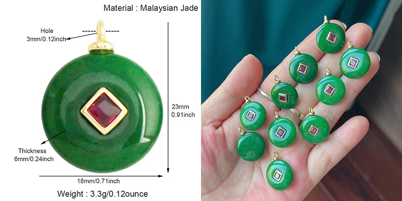 Jade Achat Amethyst Amazonit Wasser Gras Lapis Lazuli Charm Anhänger, 18K echt vergoldet Schmuck für Halskette Handwerk Herstellung S79 – Detail 8