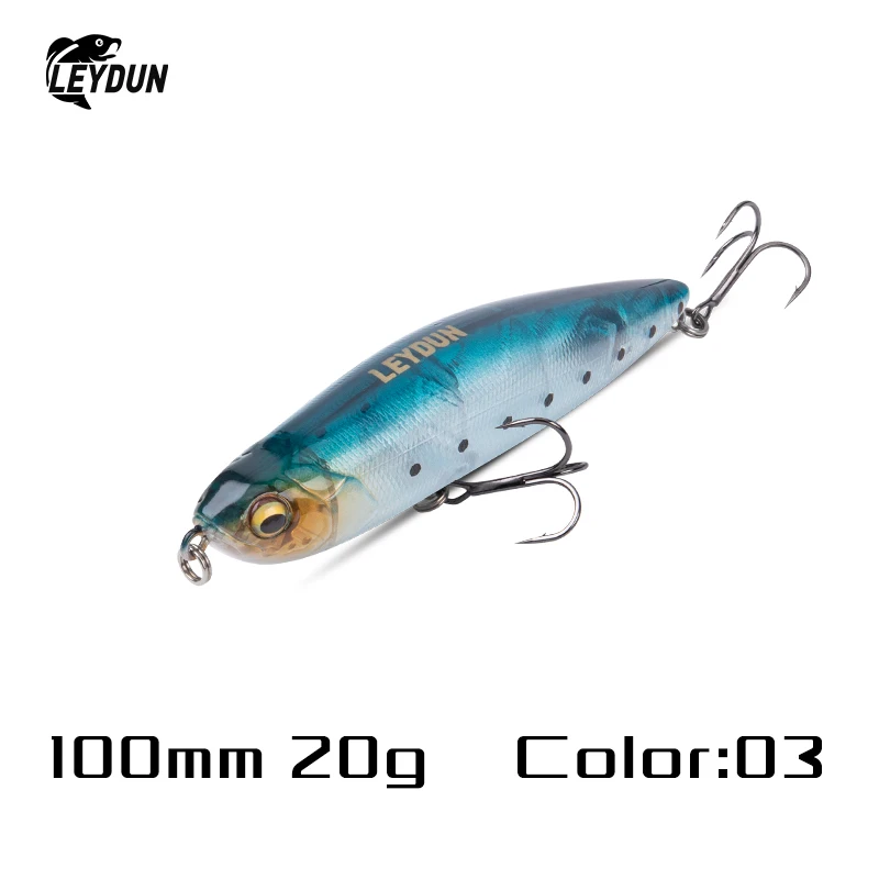 LEYDUN Z-Claw Vissen Lokt Drijvend Potlood 86mm 100mm 120mm Topwater Hard Baits Oppervlak Stickbait Goede actie Bass Wobblers