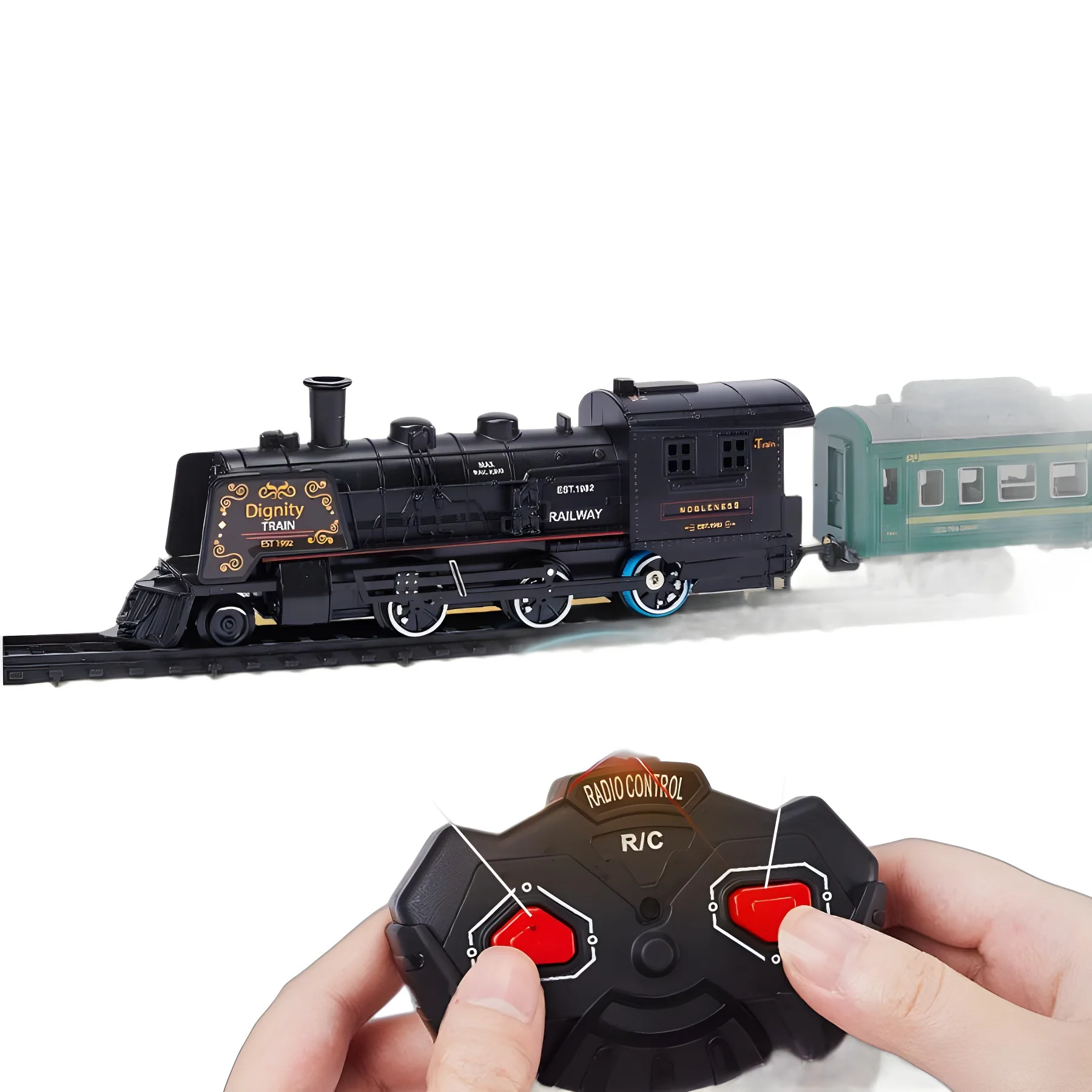 Electric Train Toy Set Car Railway Tracks Railway Toys Model  Battery Operated Classical Simulation High-Speed Rail Toys