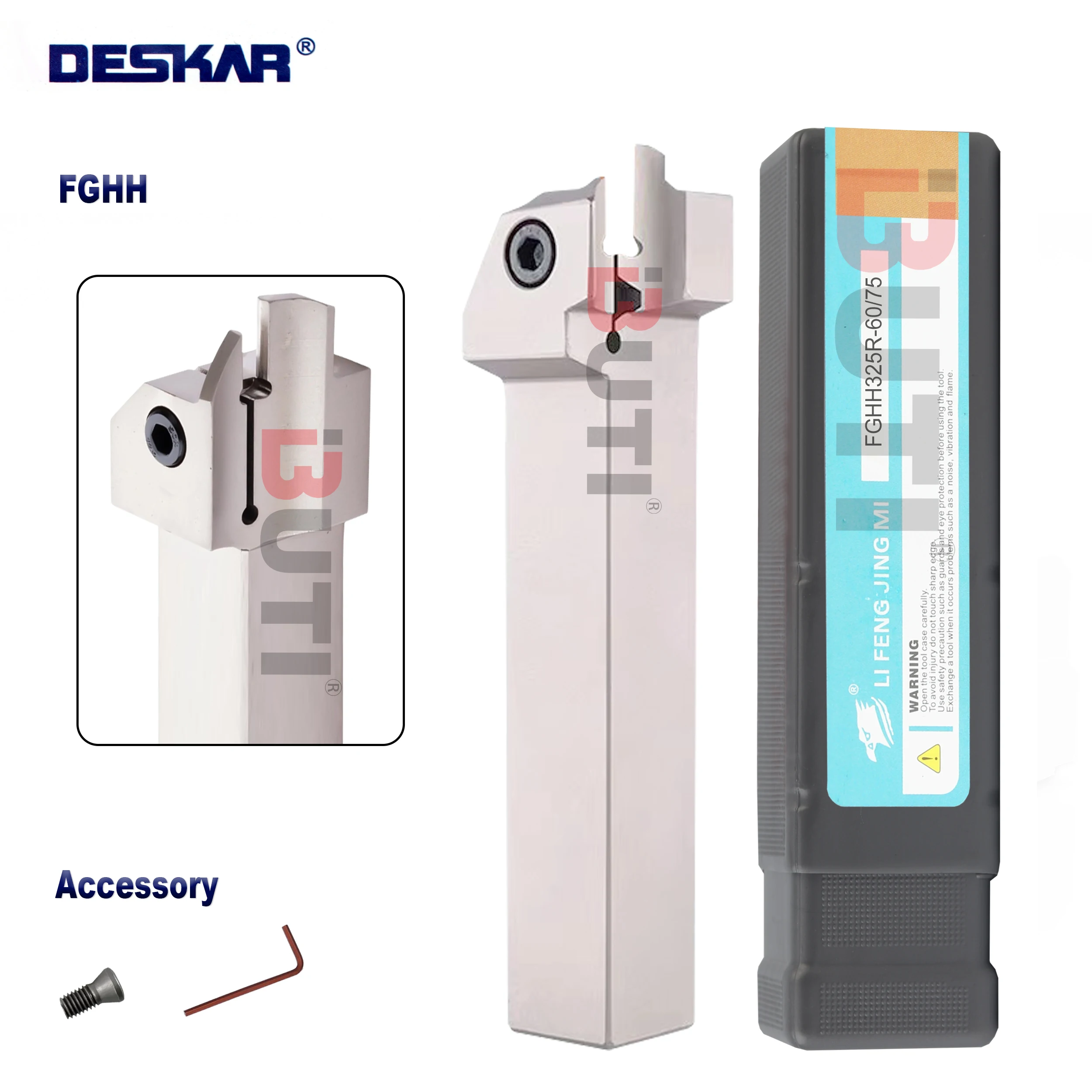 

DESKAR 100% Original Cutter Bar FGHH320R FGHH325R FGHH425R Lathe Grooving Turning Tools CNC Machining White Knife Holder Cutter