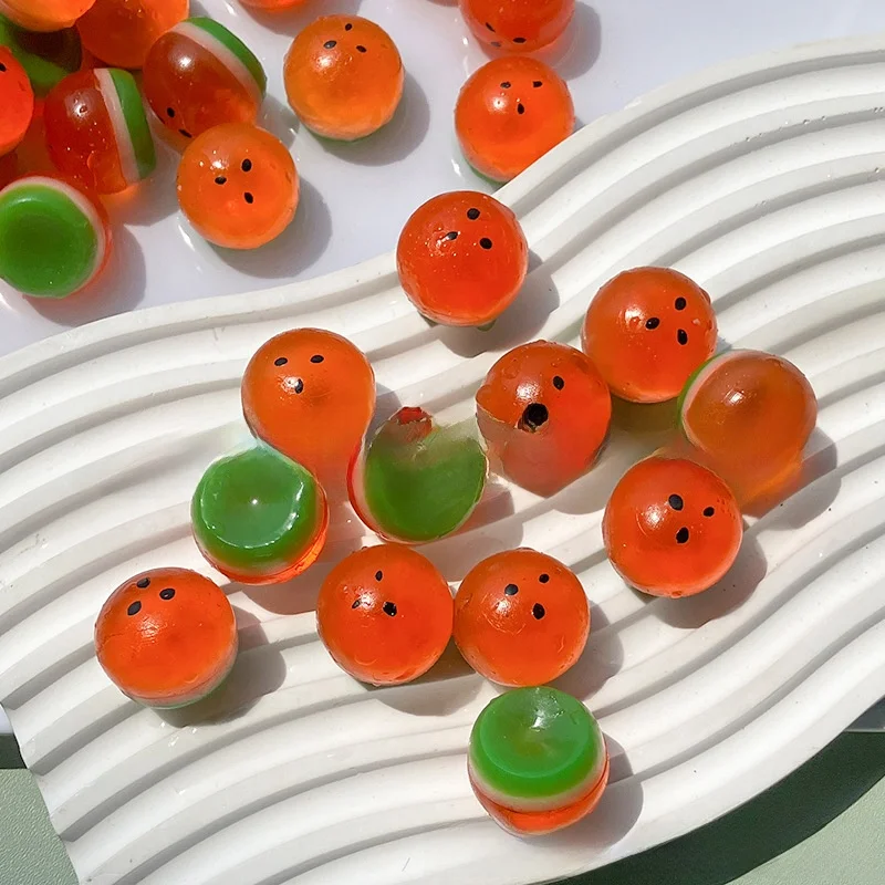 3/6/10 個新タバスクイーズクリアミニかわいい小さなスイカボール小さなギフトソフト粘着スイカボールボール子供賞ギフト