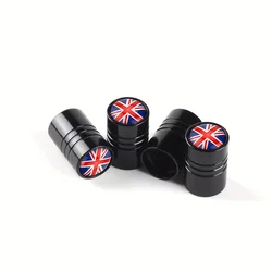 4Pcs UK England British Flag Bike Moto Car Wheel Tires Valve Caps Cover For Vauxhall Mini Cooper Ford Kia Hyundai VW Accesories
