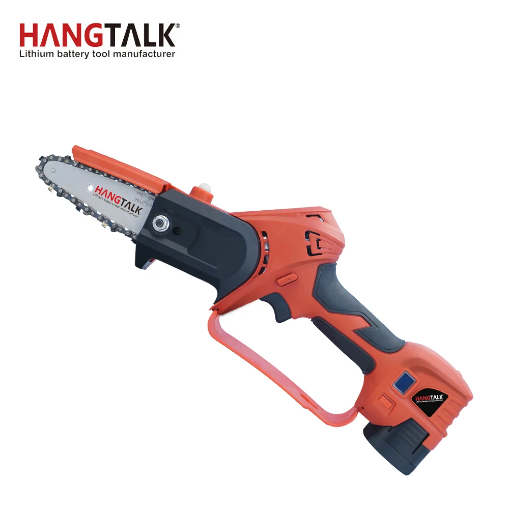 

HANGTALK Mini Chainsaw Cordless Brushless Battery Powered Chain Saw,Electric Handheld Small Hand Chainsaw for Garden Pruning