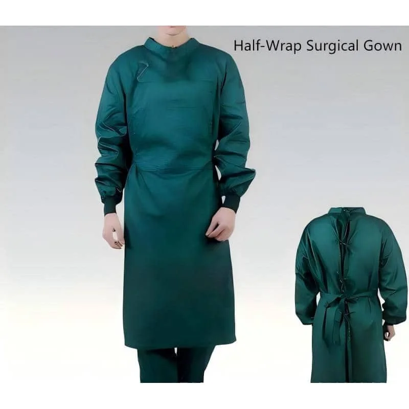 

Sterilizable Medical Apparel:Surgical Gown/Thickened Cotton OR Scrubs/Dark Green Drill Reversible Gown/Nightingale IsolationGown