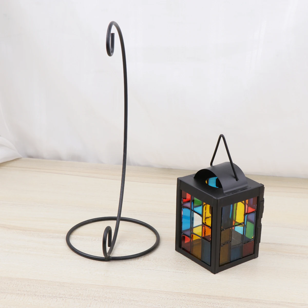 

Vintage Iron LED Lighting Home Party Night Wedding Prop For Home Lamp Glass Wind Lamp Wedding Night Light Glass Wind Decor