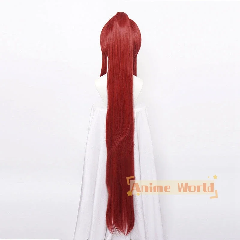 Erza Scarlet Red Cosplay Wig Halloween Synthetic Hair Heat