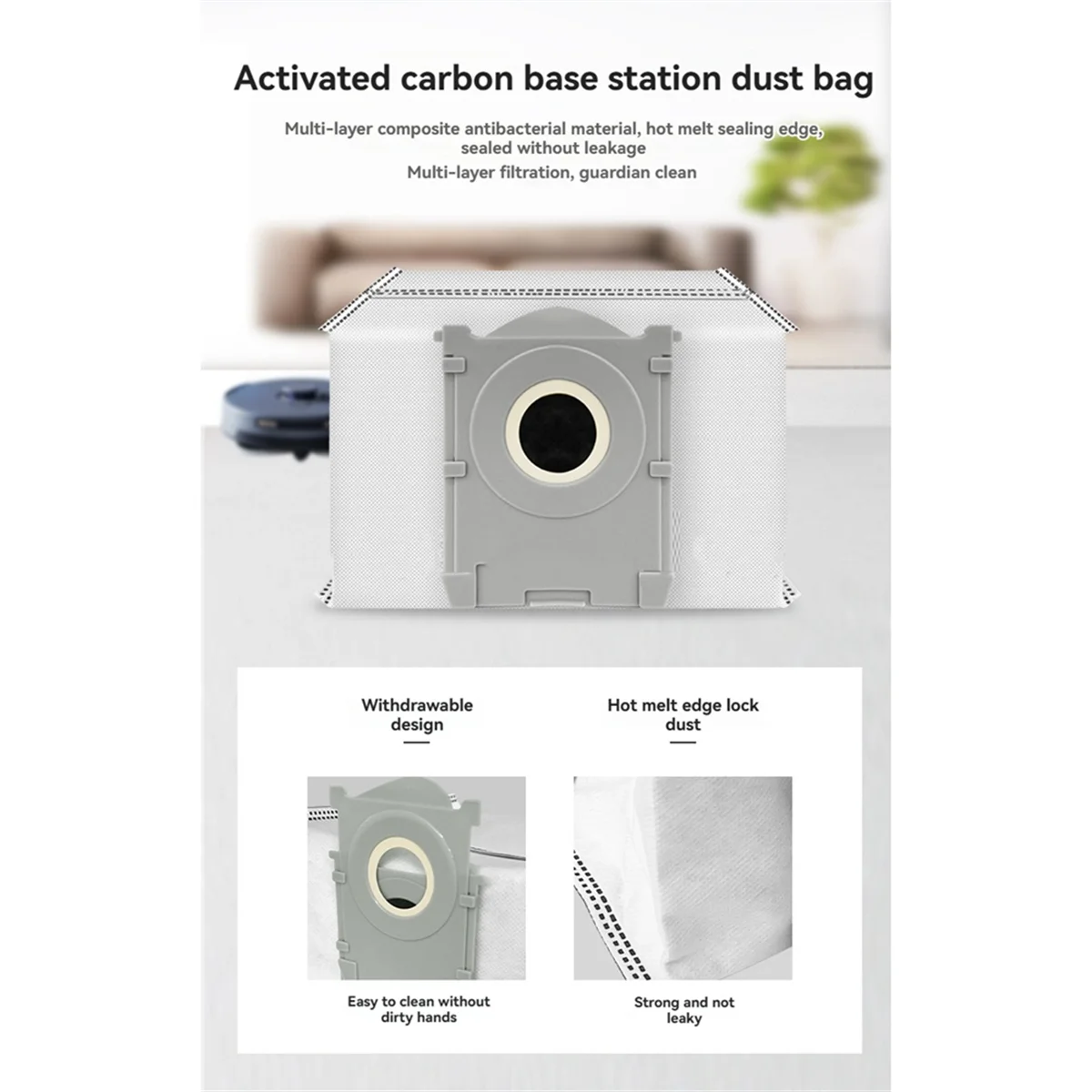 14PCS Roller Side Brush Hepa Filter Dust Bag Replacement for T80 Vacuum Cleaner Parts-AT39