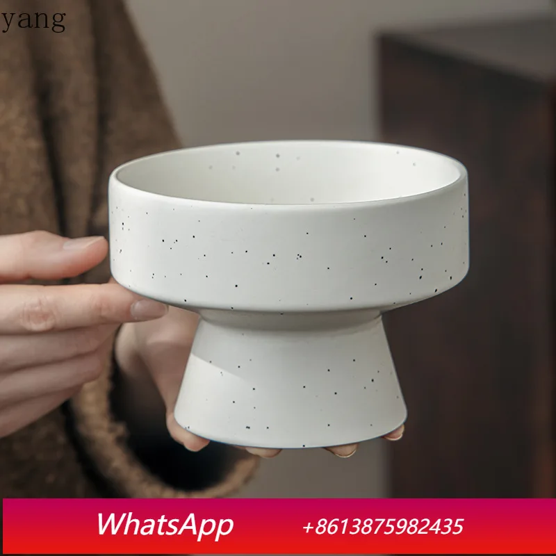 

LTT Splash Ink Simple and Elegant Matte Ceramic Goblette Fruit Plate Dessert Bowl