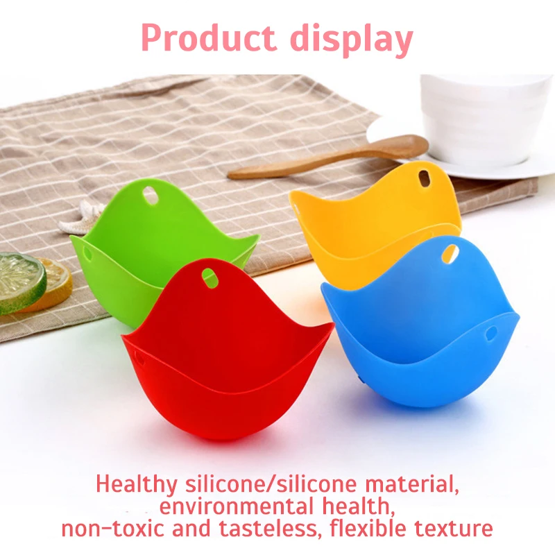 Egg Poachers Silicone Molds Cooker Tools Pancake Cookware Bakeware Steam Eggs Plate Tray Healthy Novel Kitchen Accessories