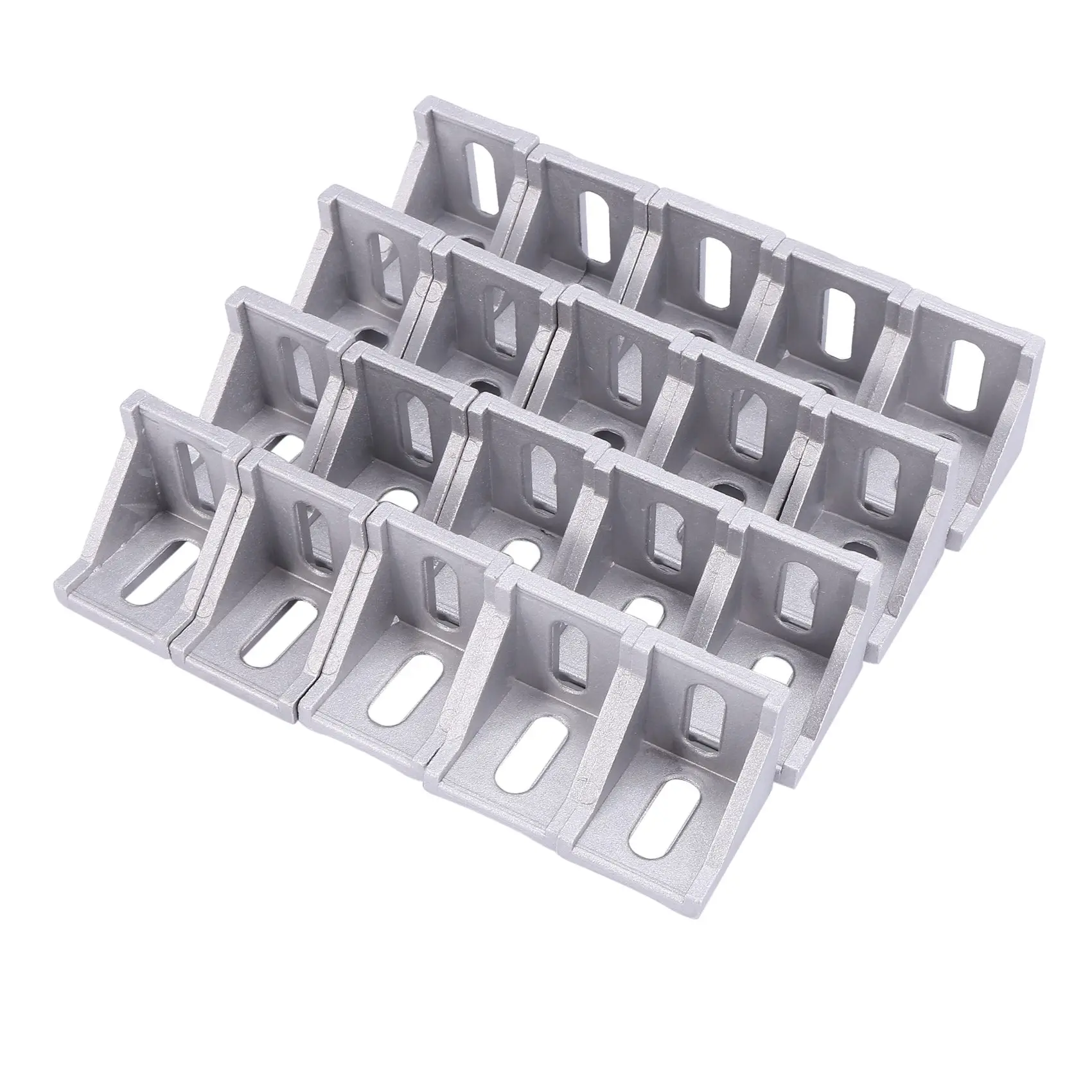 20Pcs 4040 Aluminum Corner Brackets Corner Fitting Angle 40 X 35 Connector Fastener For 4040 Industrial Aluminum Profile