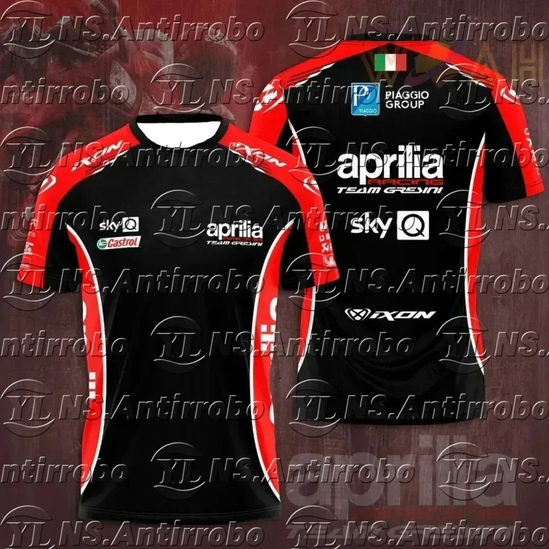 

MOTO 25 Summer Aprilia Short Sportswear F1 Rallying 3D Print Breathable Quick Drying Short Popular men's O-neck Casual T-shirt