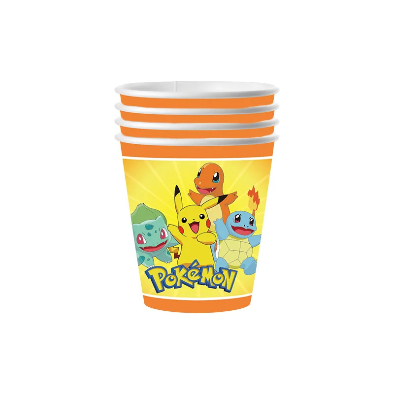 ポケモン誕生日装飾ポケモンテーマダイニングプレートテーブルクロスバナー背景ギフトバッグケーキデコレーションベビーシャワー用品