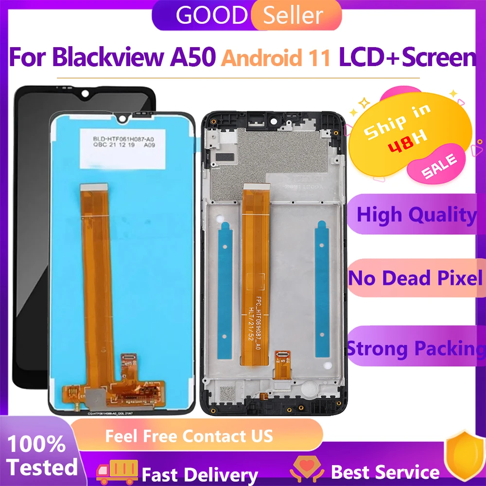 

720 * 1560 For Blackview A50 LCD Touch Screen Digitizer Display Module For Blackview A50 LCD Replacement Parts With Frame