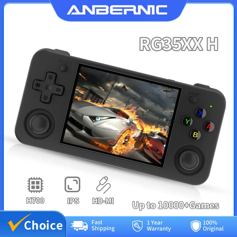 ANBERNIC RG35XX H Handheld Video Game Consoles Linux 3.5-inch IPS 640*480 Screen H700 Retro Gaming Player 5000+ Games Kids Gift