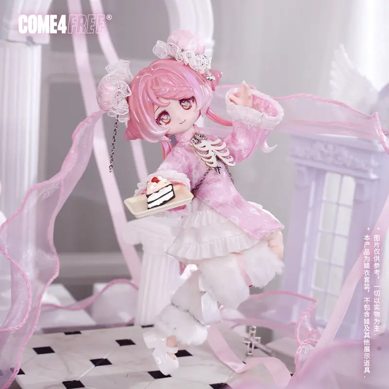 Roupa de Boneca BJD OB11 Estilo Chinês COME4FREE - Cheongsam Rosa com 40% de Inibição de Doçura para Bonecas BJD OB11 1/12 - Acessórios