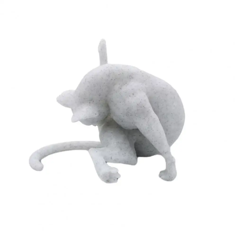 Outdoor Garden Statue Vivid Cat Decor Sculpture Funny Ass Licking Cat Figurine for Outdoor Garden Home Ornament Art Statue