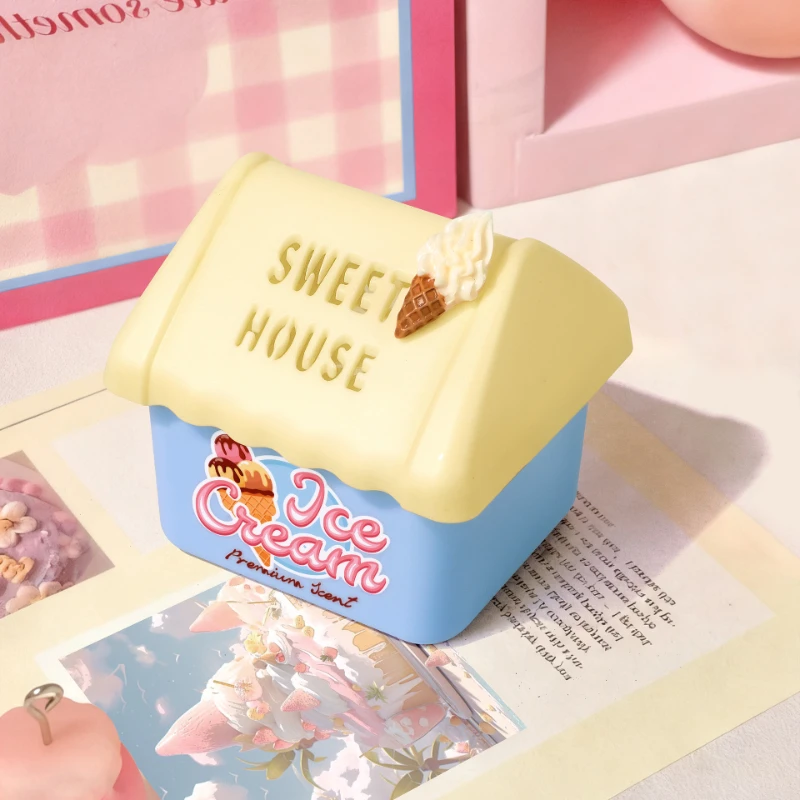 Милый мороженое, твердый аромат, насыщенный ванильный кофе, пищевой аромат, освежитель для ванной комнаты, туалета, дезодоратор, портативный автомобильный освежитель воздуха