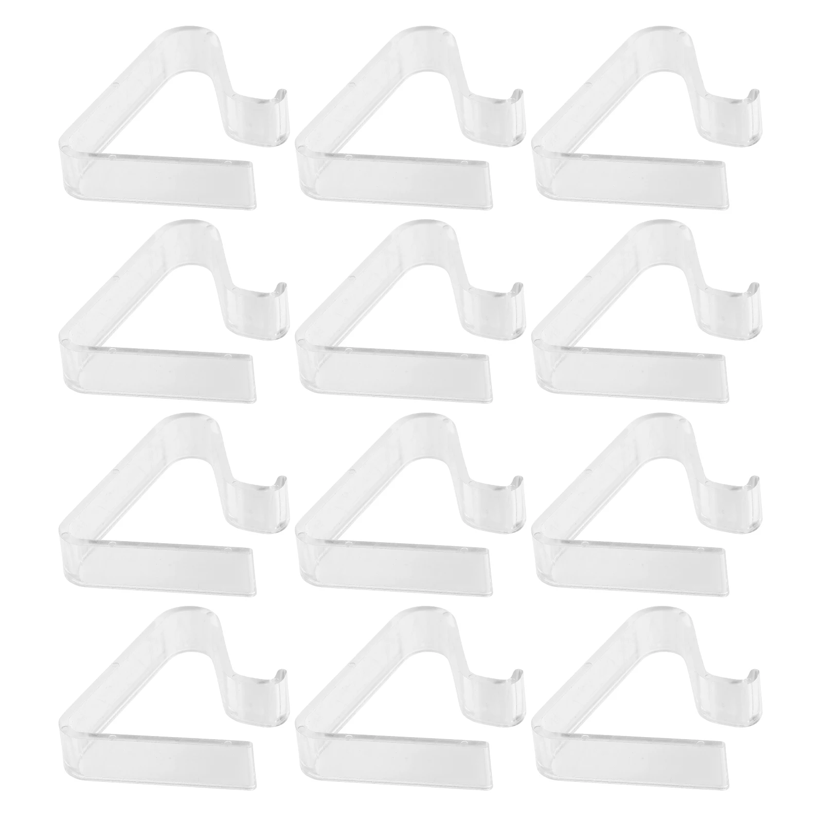 

12pcs Tablecloth Clips Clear Plastic ABS Anti-Slip Fixing Clamps for Outdoor Picnic Tables Easy Clean Transparent Cover
