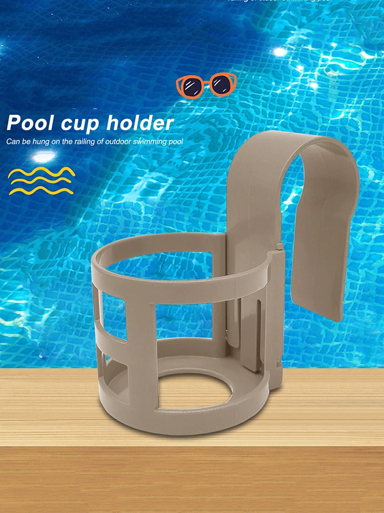 Swimming Pool Side Storage Shelf Multifunctional Beverage Drinks Beer Container Water Cup Hanging Rack for Swimming Pool Party