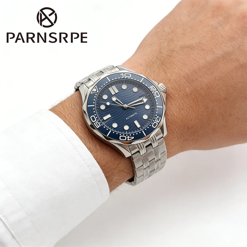 PARNSRPE 41mm メンズ自動機械式時計: 夜光文字 - Exhibition Movement Display のレビューと価格