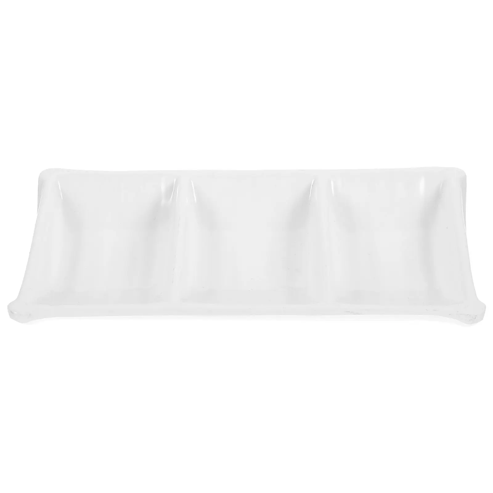 Tazón para Salsas con Tres Compartimentos, Exquisito Plato para Condimentos, Ideal para Servir Salsa de Soya, Wasabi, Aceite de Chile, Sushi y Aperitivos