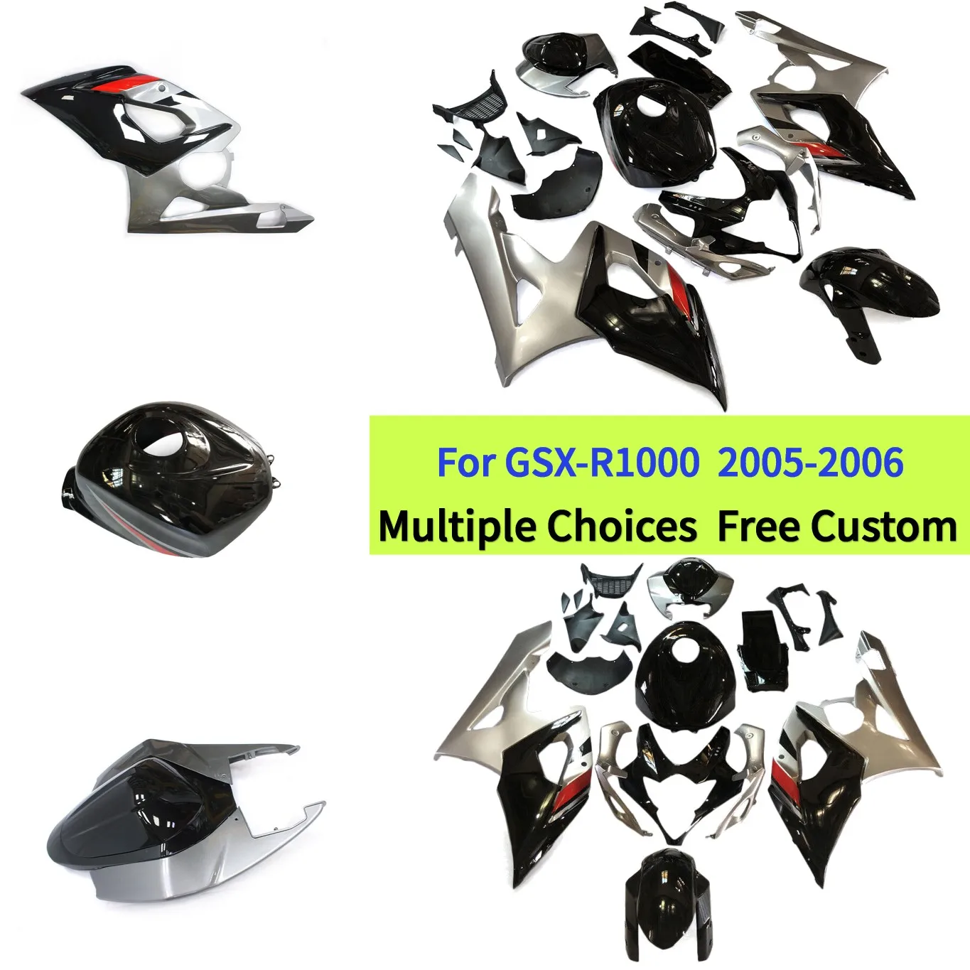 

Motorcycle Motorbike Replacement Parts Bodykit Fit for Suzuki GSX-R1000 2005 GSXR1000 2006 K5 Full Fairing Set