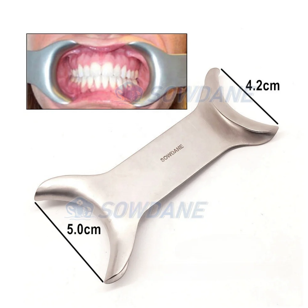 

Lab Orthodontics Double Ends Lip & Cheek Retractor Ortho Teeth Whitening Mouth Opener Autoclavable Stainless Steel Tools