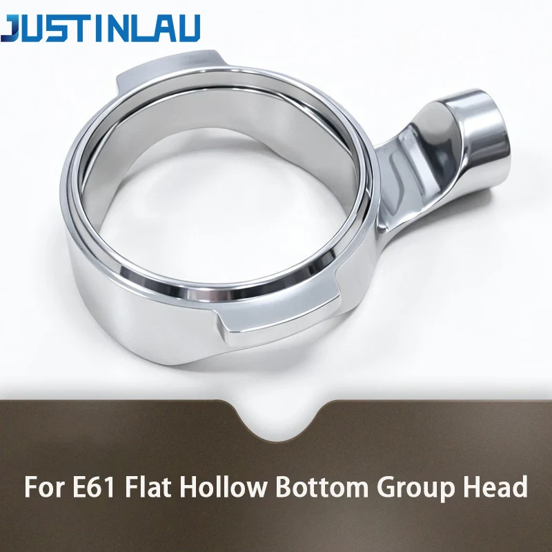 JUSTINLAU for Bezzera & Gemilai E61 58mm Bottomless Hollow Portafilter 6mm Flat Base Stainless Steel Coffee Filter Accessories