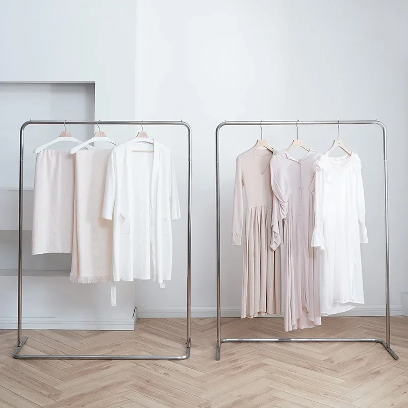 Factory New Clothing Store Display Rack Floor-to-ceiling Stainless Steel Display Rack Nakajima Clothes Rack