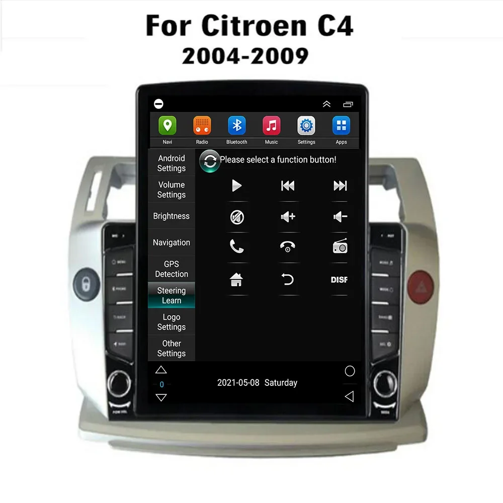 Radio con GPS para coche, reproductor Multimedia con Android 13,0, 5G, 2 Din, sin DVD, receptor estéreo, para Citroen C4, c-triomphe, c-quatre 2004, 2005-2009