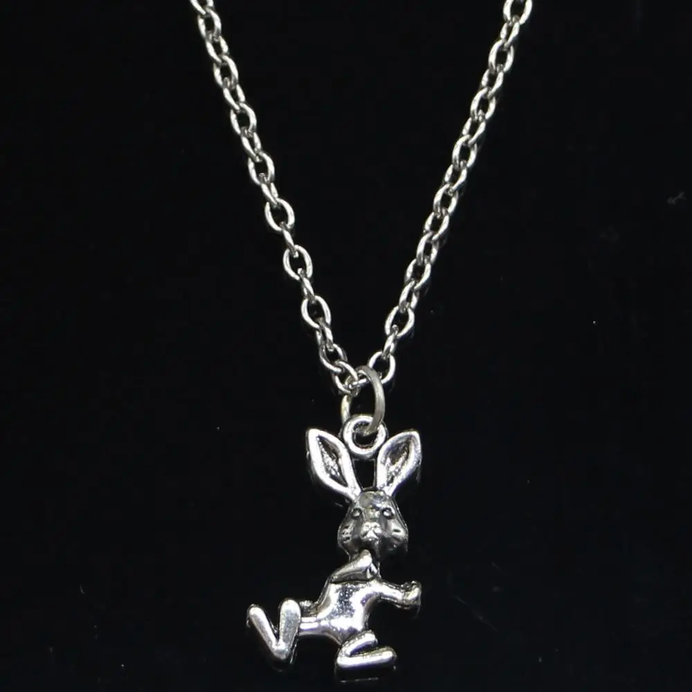 20pcs New Fashion Necklace 19x11mm happiness rabbit Pendants Short Long Women Men Colar Gift Jewelry Choker