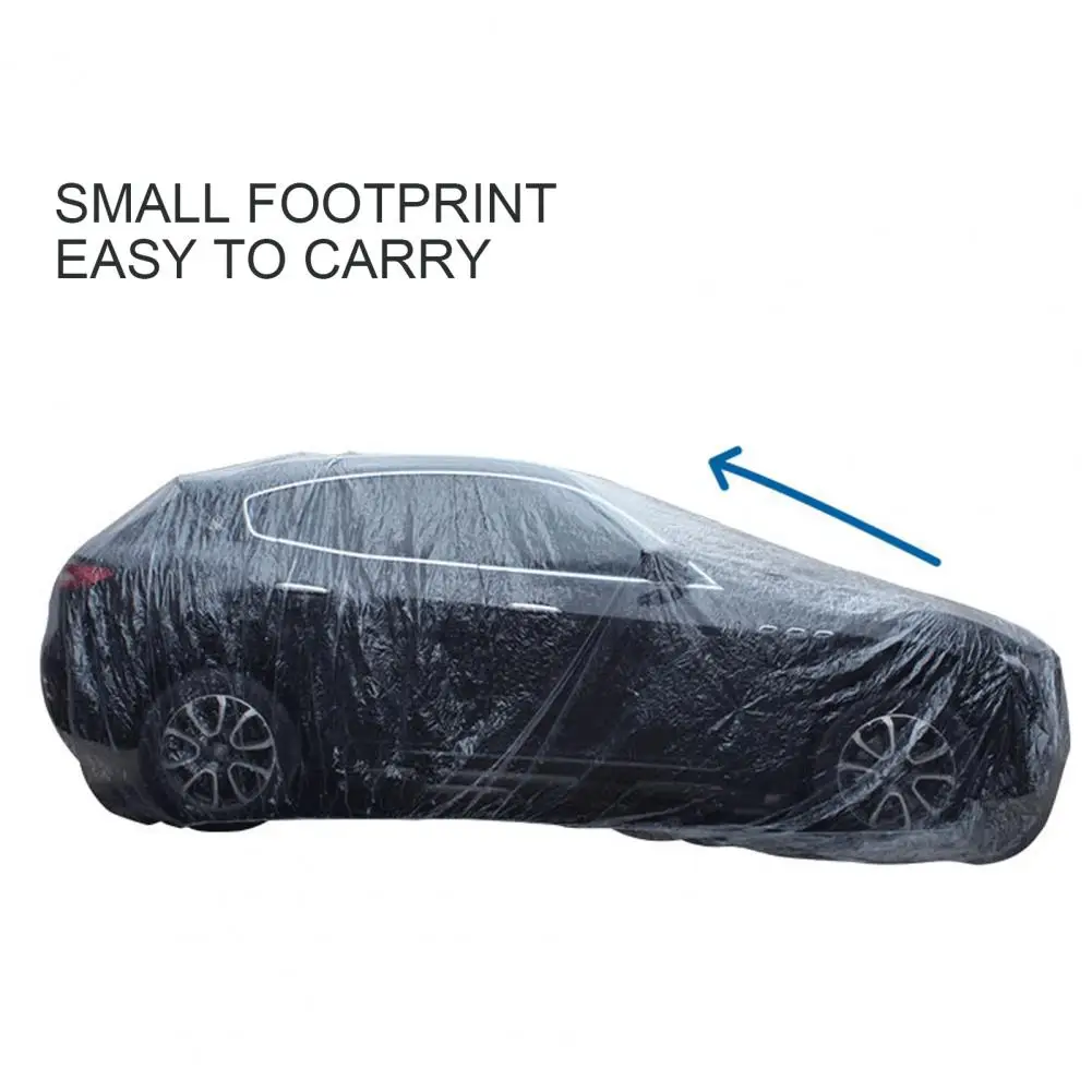 Transparent Car Cover Light Weight Disposable Car Cover Eco-friendly Sun Shade  Practical Universal Fit Auto Clear Cover