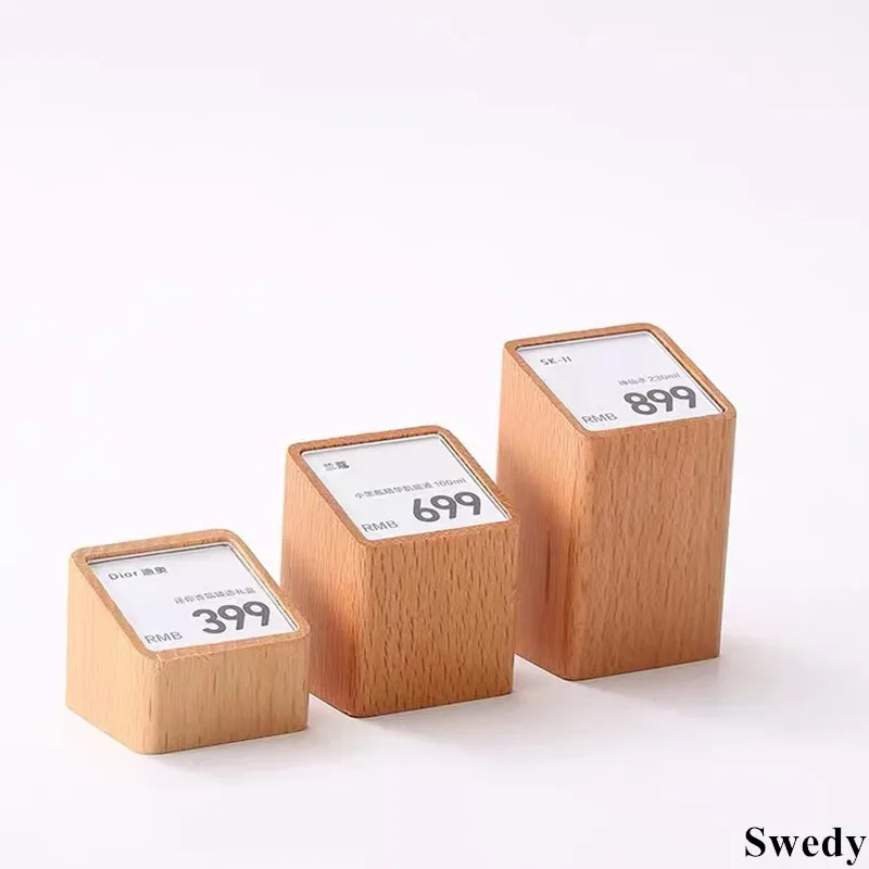 Mini Wood Sign Holder Display Stand Table Number Place Card Holder Small Price Label Card Paper Tags